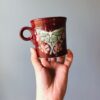 Luna Moth Hand Painted Ceramic Mug